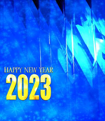FX №216324 Blue futuristic shape. Computer generated abstract background. Happy New Year 2023 Twinkling Stars