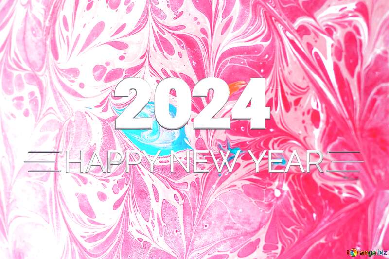 some blue drops on a pink board Background Happy New Year 2024 №50870