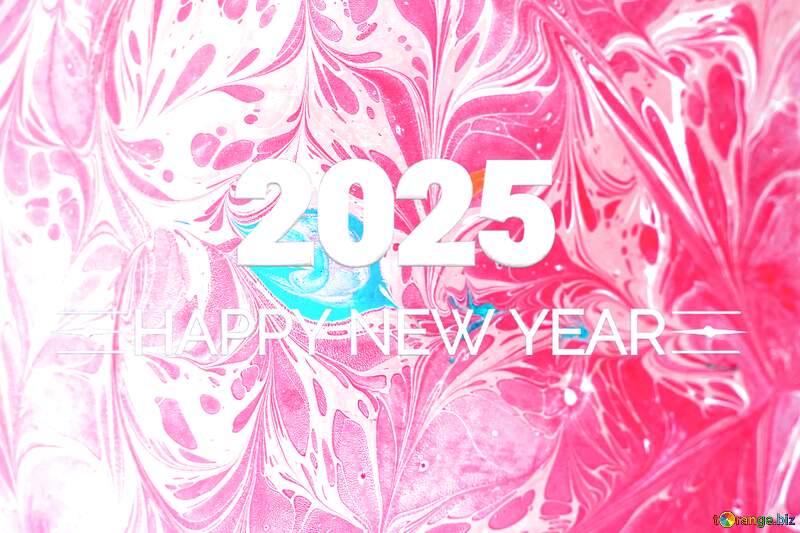 some blue drops on a pink board Background Happy New Year 2025 №50870