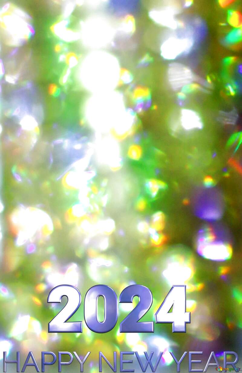 Color blurred background 2024 happy new year  blue №48882