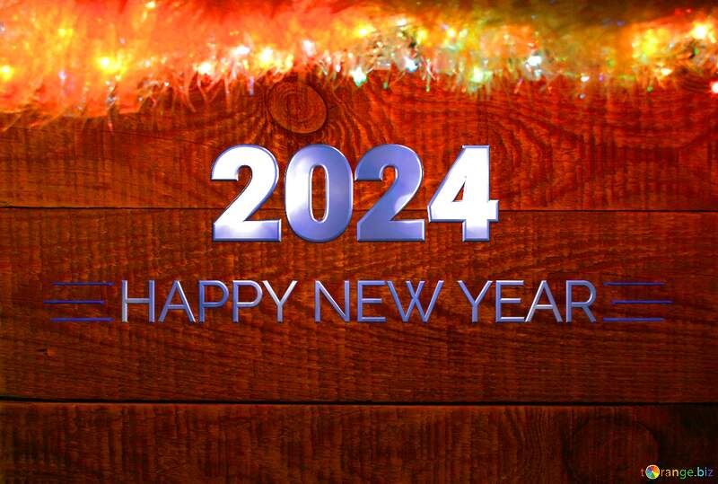 New year wooden wallpaper Background Happy New Year 2024 №37860