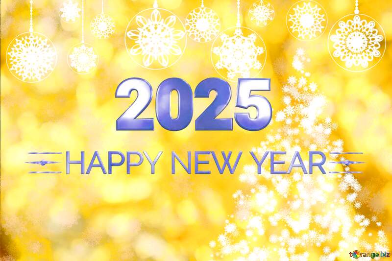 New year golden background Happy New Year 2025 №40684