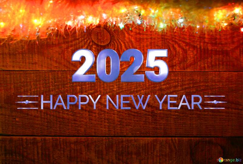 New year wooden wallpaper Background Happy New Year 2025 №37860