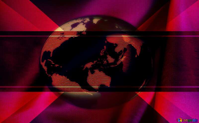 Background fabric world earth red №17639