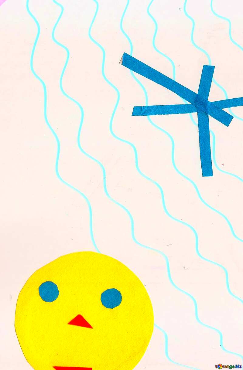 Children`s drawing bun fragment №42865