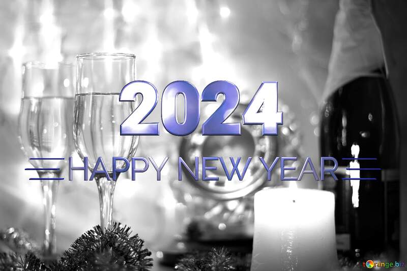 Retro background Happy New Year 2024 №24667
