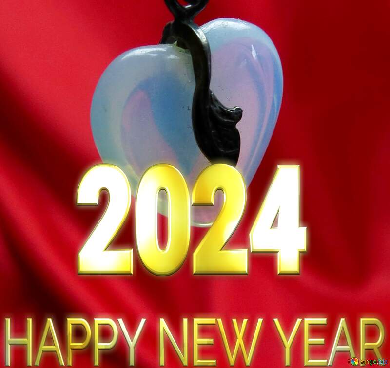 heart Gold Happy New Year 2024 №17517