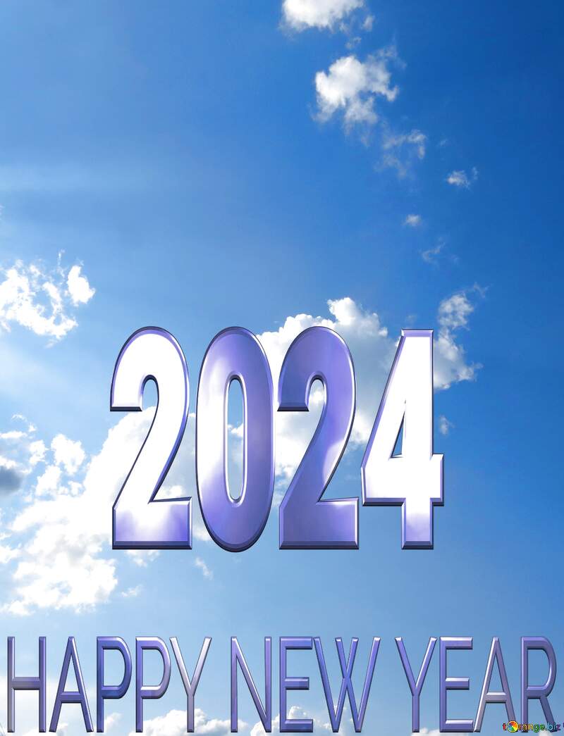 Blue heaven Happy New Year 2024 №27369