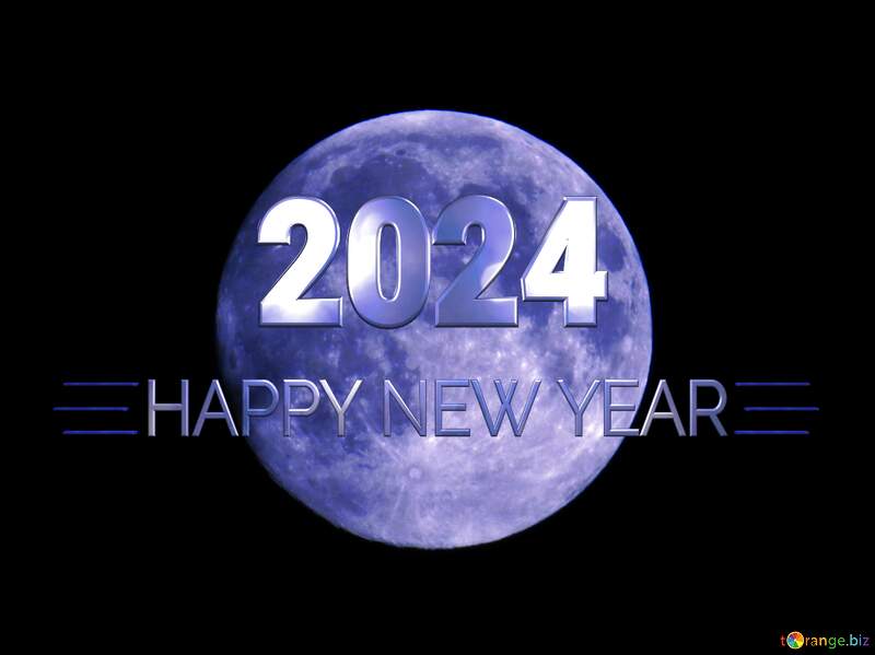 Blue moon Happy New Year 2024 №24178