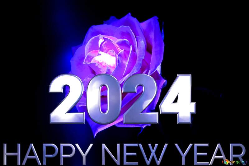 Blue Rose Happy New Year 2024 №1235