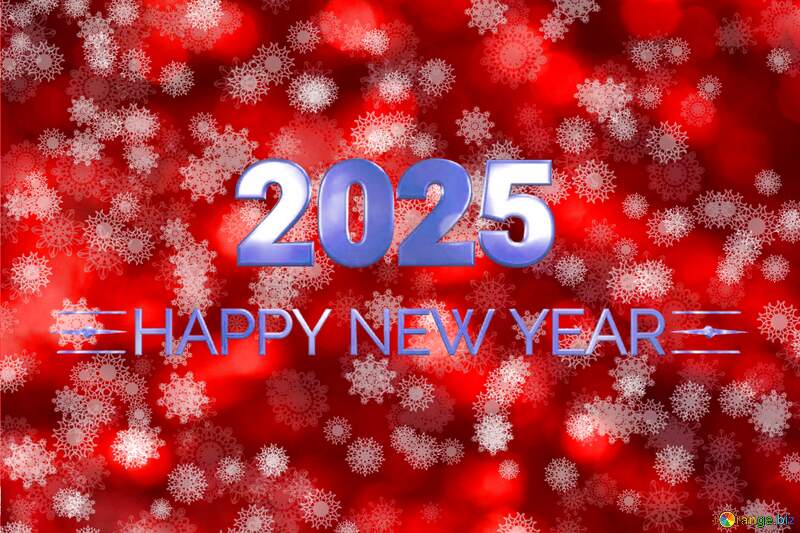 Background Christmas and Happy New Year 2025 Blue №40673