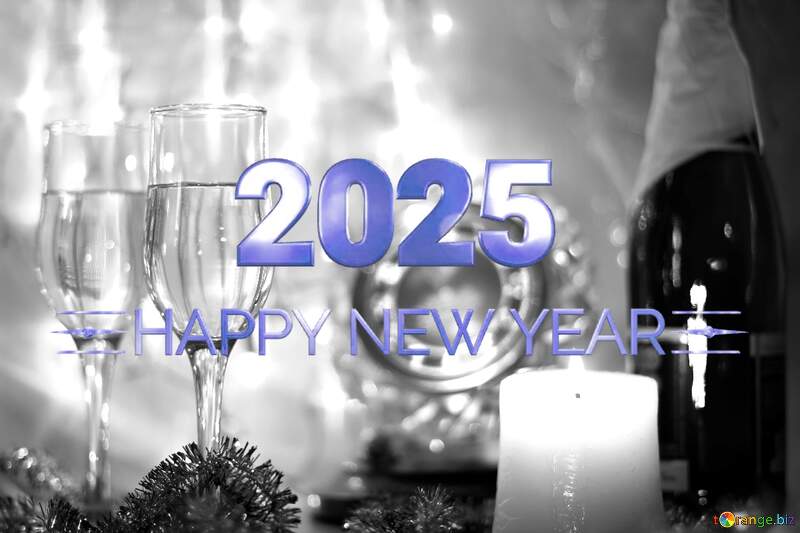 Retro background Happy New Year 2025 №24667