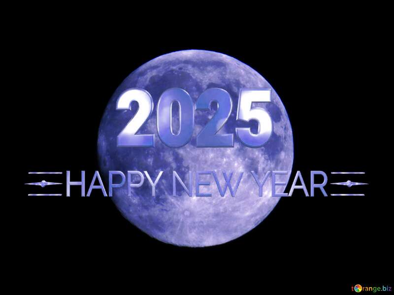 Blue moon Happy New Year 2025 №24178