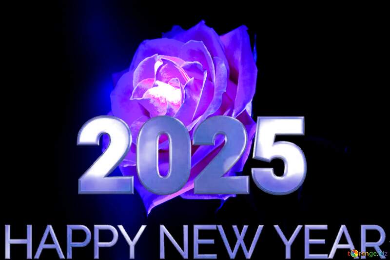 Blue Rose Happy New Year 2025 №1235