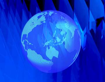 FX №217925 Blue futuristic world earth abstract background.