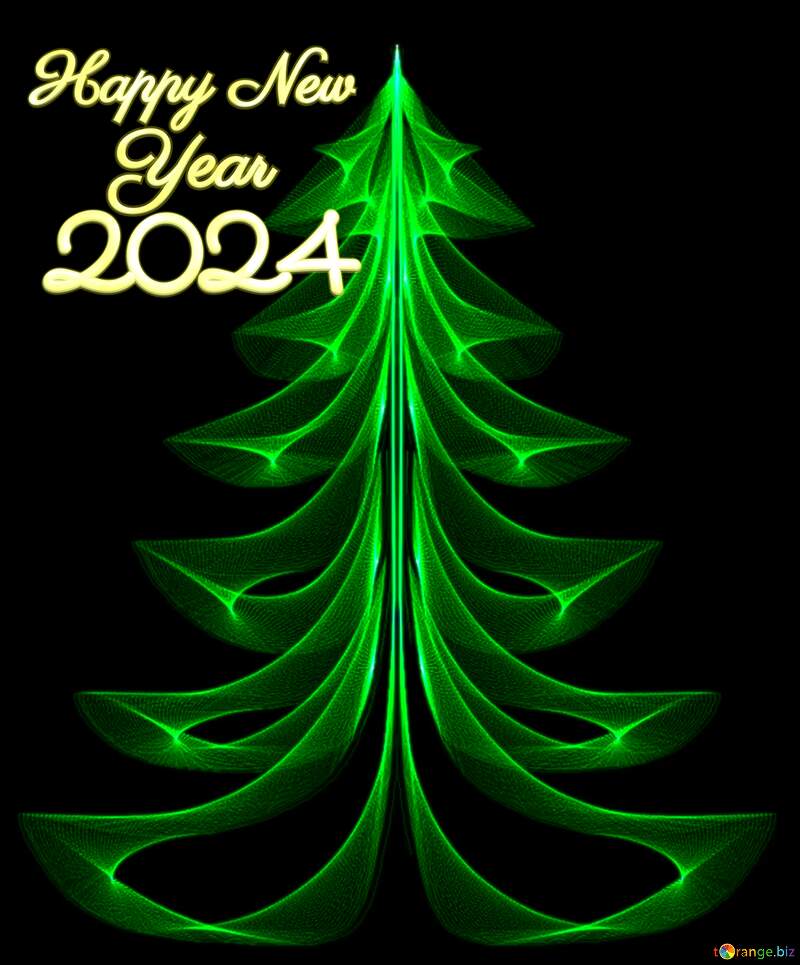 Christmas tree happy new year 2024 №40654