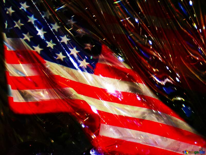 Glass USA American flag background №18044