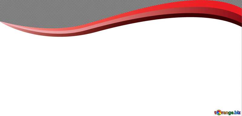 Red curved ribbon №54683