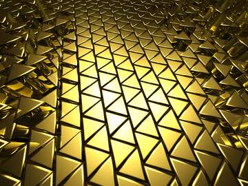 FX №219416 3D abstract geometric volumetric triangle gold metal background Pattern Techno Banner Covid-19 3d...