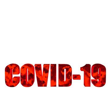 FX №219744 3D lettering red Covid-19 on white background