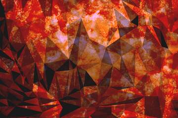 FX №219582 Ancient paper Polygon background orange