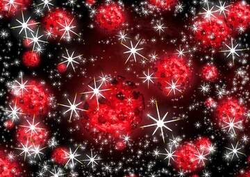 FX №219329 Abstract background with clusters of bright huge red twinkling stars night star pattern Techno neon ...