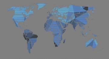 FX №219016 World map dark background business polygonal