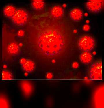 FX №219309 Blank card Corona virus Coronavirus dark background
