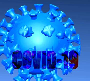 FX №219249 Blue picture Covid-19 Coronavirus art 3D render