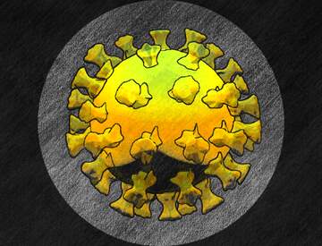 FX №219238 Circle frame Covid-19 Coronavirus art 3D render