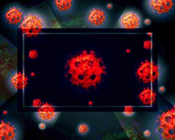 FX №219307 Corona virus Coronavirus dark background template frame