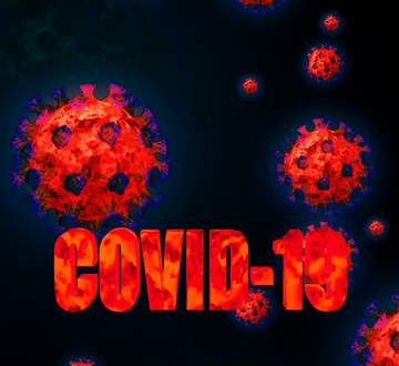 FX №219296 Corona virus Coronavirus dark blue red background