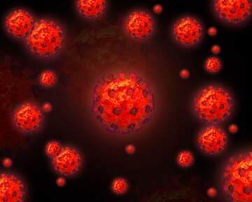 FX №219300 Corona virus Coronavirus dark deep red background