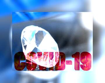 FX №219202 diamond polygonal techno color background 3d text Corona virus Covid-19 Coronavirus disease 2019...
