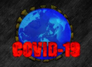 FX №219244 World earth dark background Covid-19 Coronavirus art 3D render