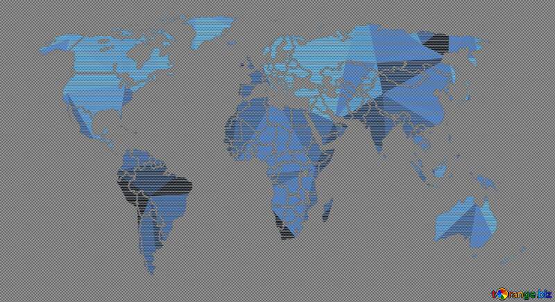 World map dark background business polygonal №54507