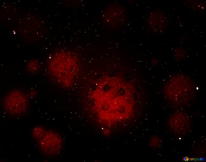 Starry Red Space Planet Global Concept Technology background virus background №44731