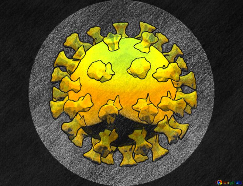 Circle frame Covid-19 Coronavirus art 3D render №54737