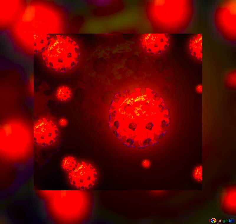 Corona virus Coronavirus dark background frame №54739
