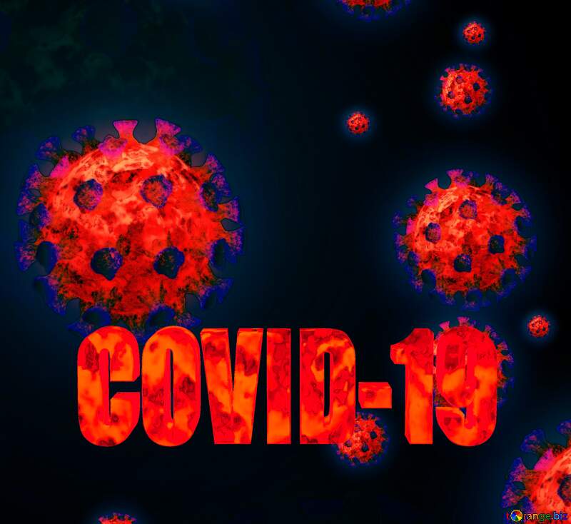 Corona virus Coronavirus dark blue red background №54739