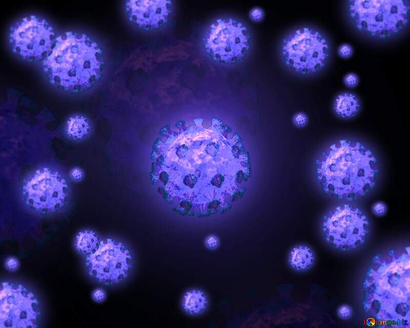 Corona virus Coronavirus dark night blue background №54739