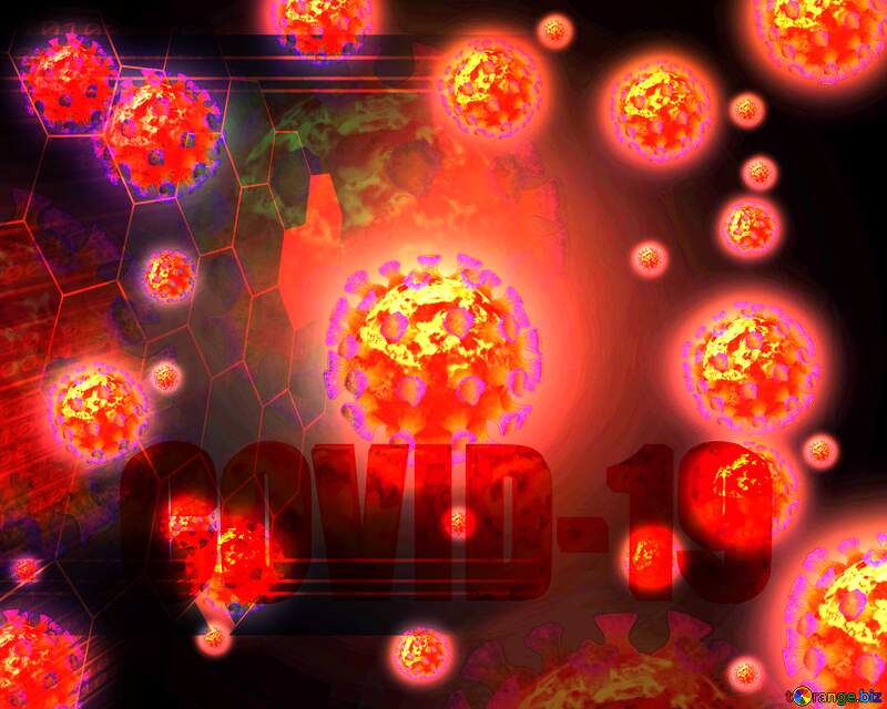 Corona virus Coronavirus dark tech space background №54739