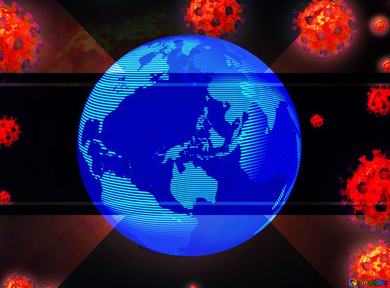 Earth world planet Corona virus Coronavirus dark background №54739