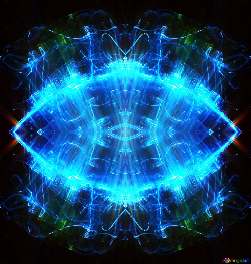 Lights blue fractal №25869