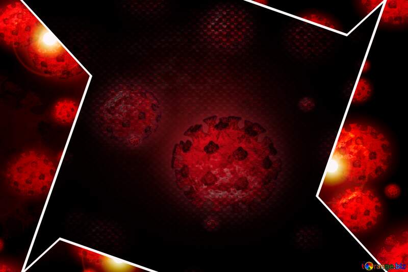 Red carbon hi-tech template virus background №54477