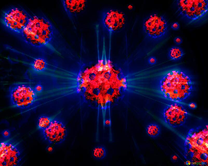 Space fractal Corona virus Coronavirus dark background №54739