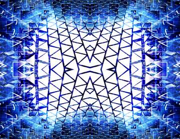 FX №220860 3D abstract blue metal  pattern