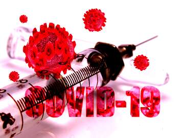 FX №220203 Covid-19 old syringe background