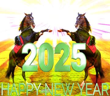 FX №220309 happy new year 2025 Horse