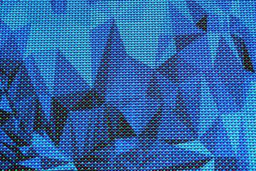 FX №220458 LED screen. Polygonal background blue